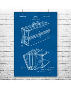 Expandable Suitcase Patent Print Poster