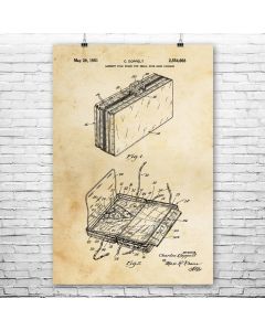 Luggage Suitcase Patent Print Poster