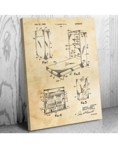 Murphy Bed Patent Canvas Print