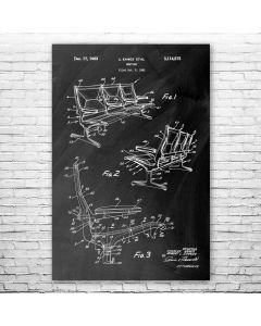 Airport Terminal Chairs Patent Print Poster