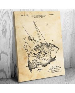 GPS Navigation Satellite Communication Canvas Patent Art Print