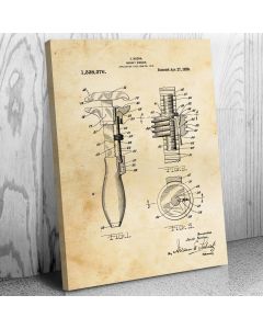 Monkey Wrench Patent Canvas Print