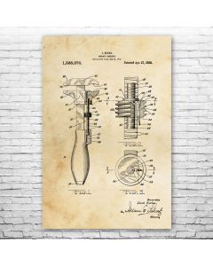 Monkey Wrench Patent Print Poster