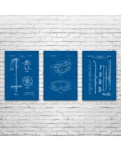 Skiing Posters Set of 3