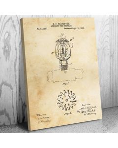 Automatic Fire Sprinkler Patent Canvas Print