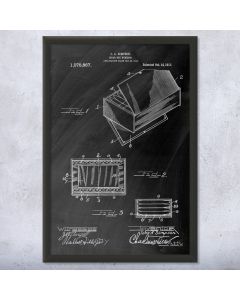 Humidor Cigar Box Framed Patent Print