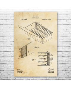 Cigar Box Humidor Patent Print Poster