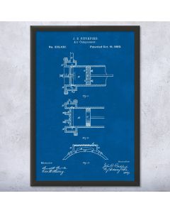 Air Compressor Framed Patent Print