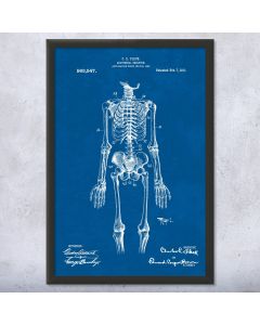 Anatomical Skeleton Framed Patent Print