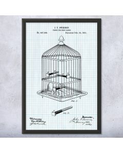Bird Cage Perch Patent Print