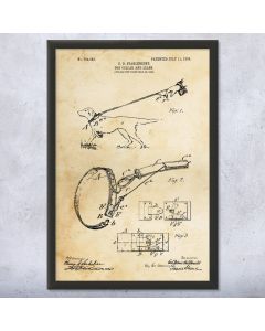 Dog Collar & Leash Patent Framed Print