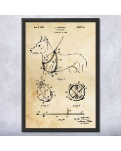 Dog Harness Patent Framed Print