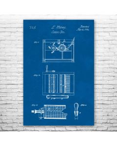 Eli Whitney Cotton Gin Poster Patent Print