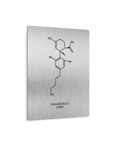 CBD Molecule Patent Metal Print