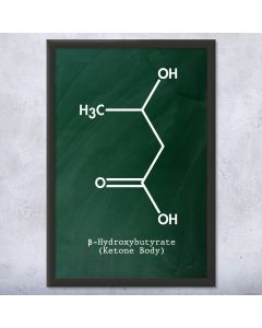 Beta Hydroxybutyrate Ketone Molecule Framed Print