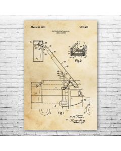 Utility Truck Patent Print Poster