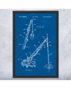 Digger Derrick Truck Patent Framed Print