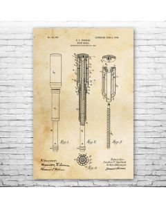 Push Drill Patent Print Poster