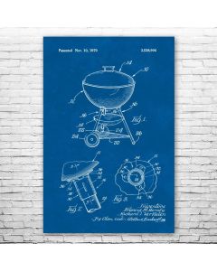 Charcoal Kettle Grill Poster Print