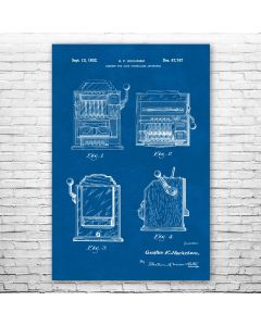 Slot Machine Poster Patent Print