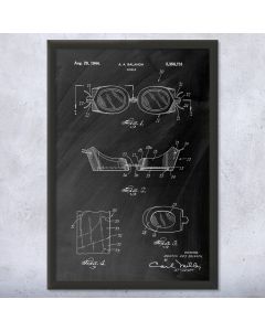Swimming Goggles Framed Patent Print