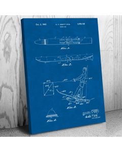 Water Ski Patent Canvas Print