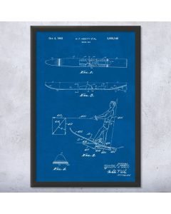 Water Ski Framed Patent Print