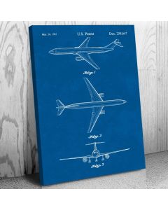 Jetliner 777 Airplane Patent Canvas Print