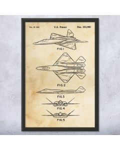F-23 Fighter Jet Framed Patent Print