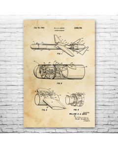 Guided Missile Patent Print Poster