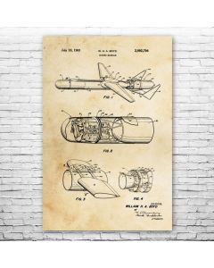 Guided Missile Patent Print Poster