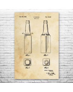 Hot Sauce Bottle Patent Print Poster