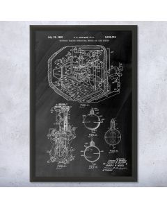 Nuclear Reactor Framed Patent Print