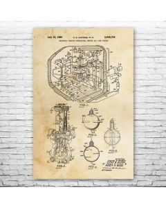 Nuclear Reactor Patent Print Poster