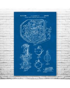 Nuclear Reactor Poster Patent Print