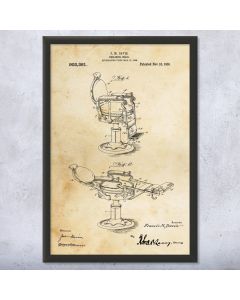 Salon Chair Framed Patent Print