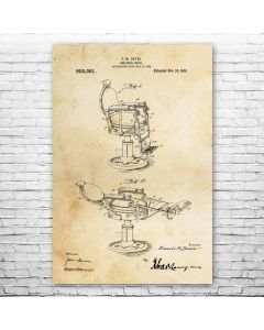 Salon Chair Poster Patent Print