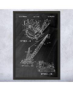 Crawler Crane Framed Patent Print
