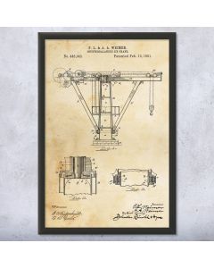 Jib Crane Framed Patent Print