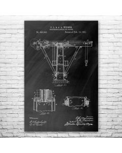 Jib Crane Poster Patent Print