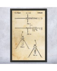 Barrett M82 M107 .50 Cal Rifle Patent Framed Print