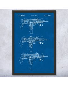 Uzi Submachine Gun Patent Framed Print