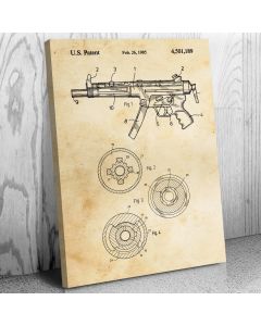 H&K MP5 Submachine Gun Canvas Print