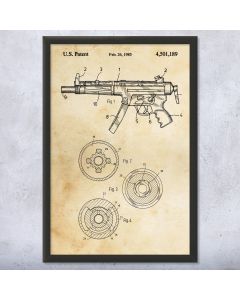 H&K MP5 Submachine Gun Patent Framed Print