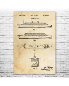 Steamship Poster Print