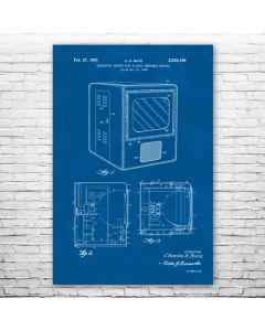 Retro TV Poster Patent Print