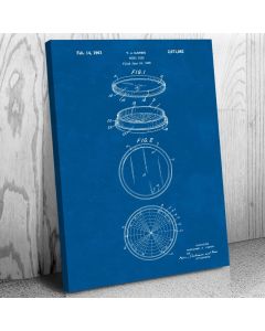 Petri Dish Patent Canvas Print