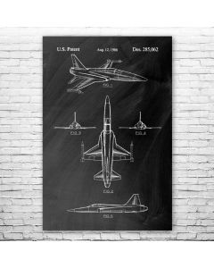F-20 Tigershark Patent Print Poster