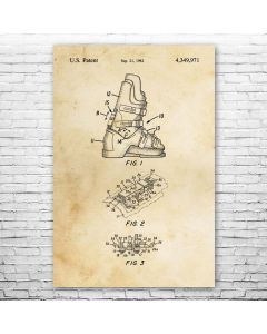 Ski Boots Poster Patent Print