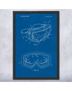 Ski Goggles Framed Patent Print